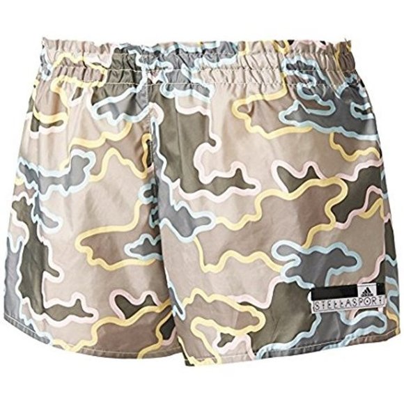 ADIDAS X STELLASPORT AZ7782 Camo Print RUN  SHORTS ( S ) - Picture 1 of 2